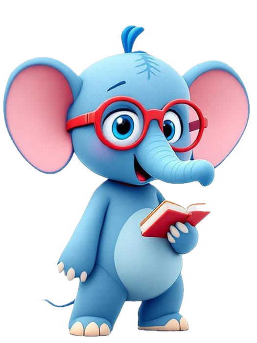 Éléphant avec des livres